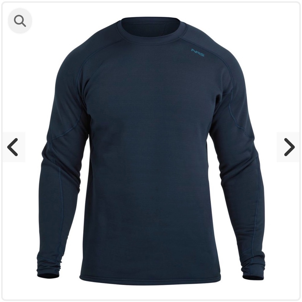 NRS Fleece Expedition Crewneck Pullover Sweatshirt Navy Size Large EUC